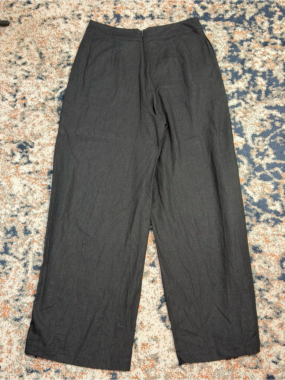 Cynthia Rowley Boho Black Linen Blend Wide Leg Pants Seashell Embellished Size S - Picture 9 of 10